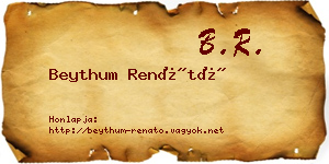 Beythum Renátó névjegykártya